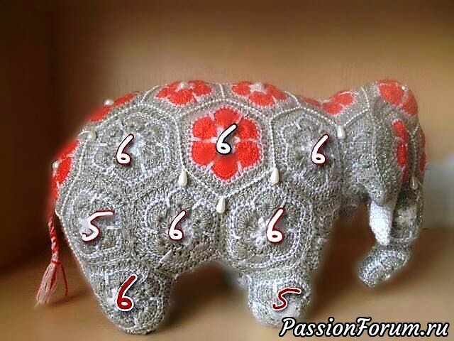 Индийский слон из мотивов (МК)
