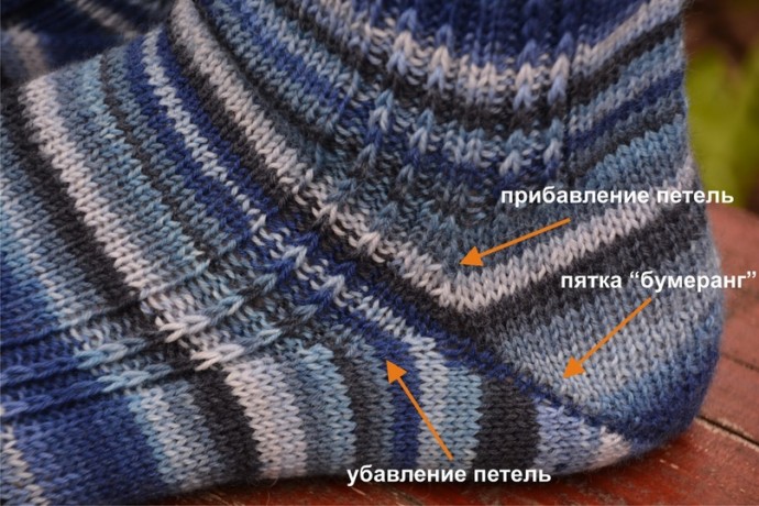Как связать пятку-бумеранг Как связать пятку-бумеранг