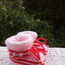 Пинетки спицами.