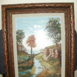 Окрестности Симферополя . по картине А.Медведева . вышивка гладью