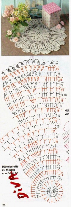 САЛФЕТКИ КРЮЧКОМ. СХЕМЫ.