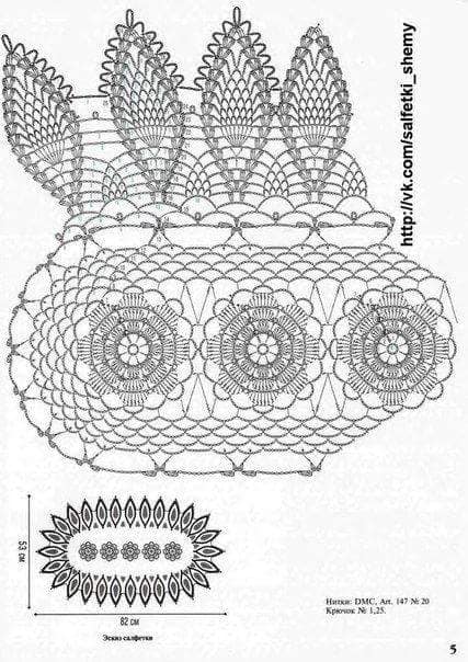 САЛФЕТКИ КРЮЧКОМ. СХЕМЫ.