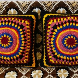 Вязаные наволочки.