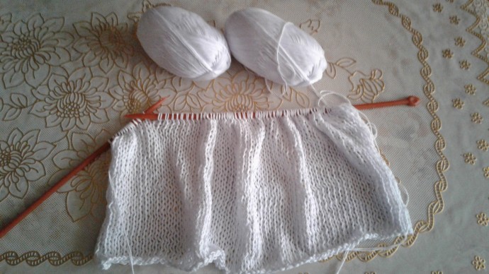 Туника белая с ажуром. 1 Туника белая с ажуром. 1
