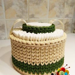 Органайзер для разных мелочей из полиэфирного шнура