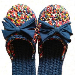 Тапочки из трикотажной пряжи крючком