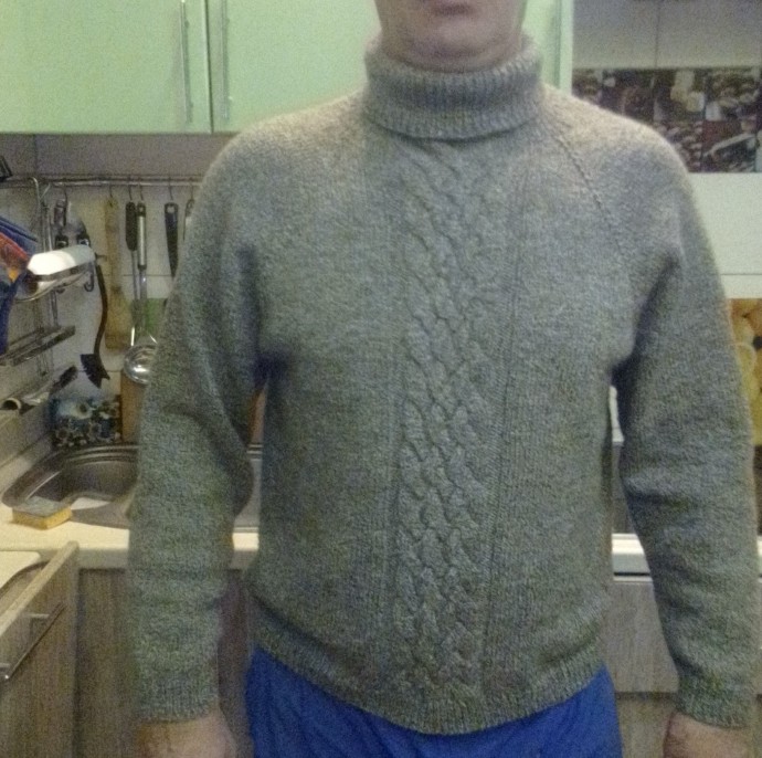 Теплый мужской свитер, реглан
