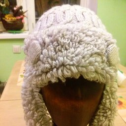 шапка ушанка спицами