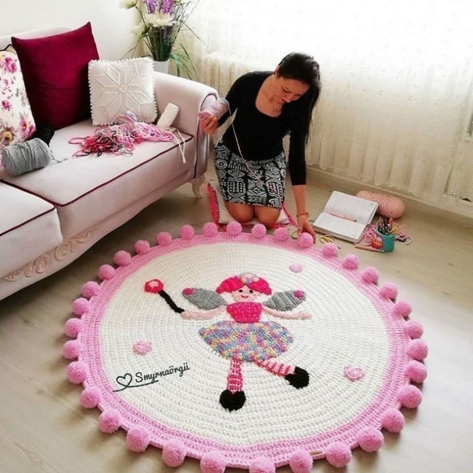 Идеи детских ковриков от  мастерицы Aylin Temizkan
