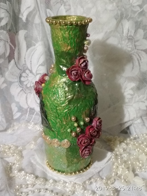 Последняя подарочная бутылочка в форме вазы. "РОЗОВОЕ ЛЕТО".