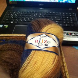 Учусь вязать шаль и эксперимент с Realom