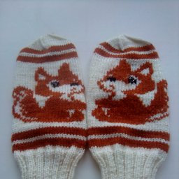 Варежки белочки (лисички)