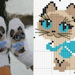 Варежки "Котенок по имени Гав"