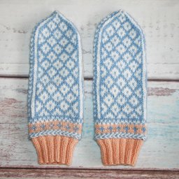 Варежки жаккардом