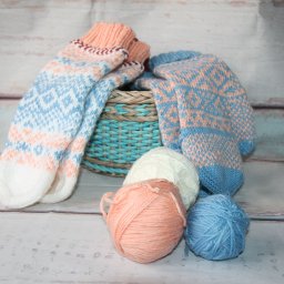 Варежки жаккардом