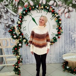 Пончо из секционной пряжи