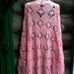 Шали вязаные крючком.