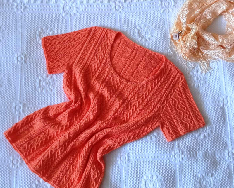 Летняя кофточка из пряжи Газзал Беби Коттон Летняя кофточка из пряжи Газзал Беби Коттон