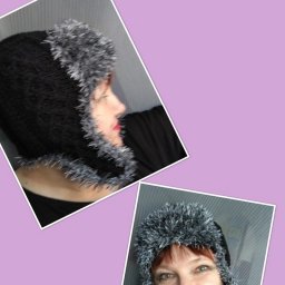 Две шапки-ушанки по одной схеме.