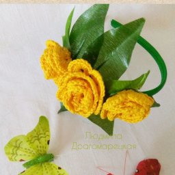 Ободки для девочки с розами.