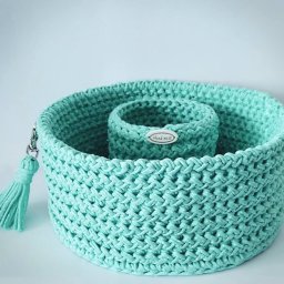 Вязаные корзины