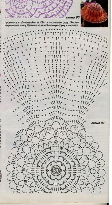 Шляпка крючком  из Ализе Дива