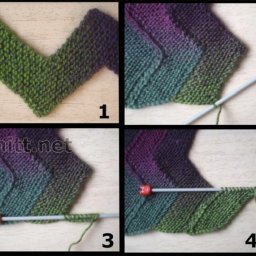 КАК ВЯЗАТЬ ЗИГЗАГ ИЗ 10 ПЕТЕЛЬ МЕТОДОМ НАБОРА ПОЛОСОК!