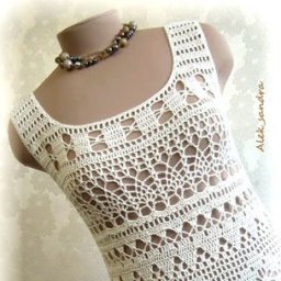 Ажурное платье в технике филейного  вязания!!