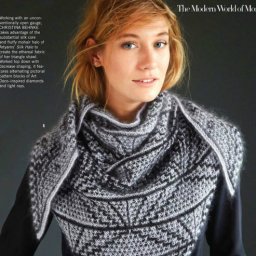 ВЯЗАНИЕ СПИЦАМИ ШАЛЬ ART DECO MOSAIC