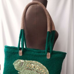 Сумка вязановаляная "Хамелеон"