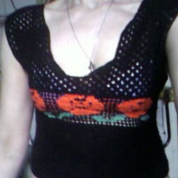 Чёрная кофточка,крючок.