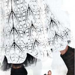 Красивая кружевная юбка спицами.