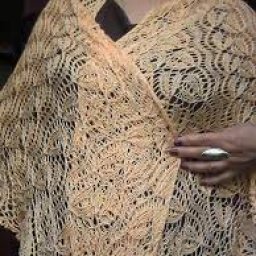 Шаль "Листья бамбука".