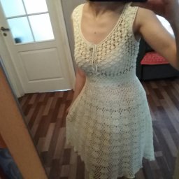 Сарафан связан крючком, пряжа хлопок 100 % yarnart  лили