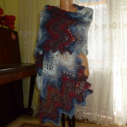 Красивый палантин спицами