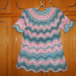 Кофточка из секционной пряжи