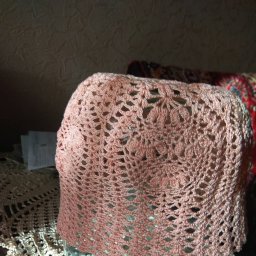 Летняя детская шапочка крючком " Жизель"