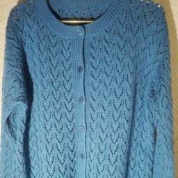 Жакет спицами "Голубая лагуна"