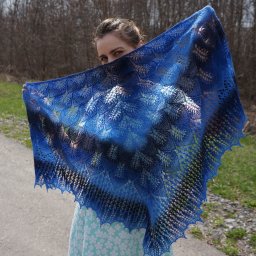 Шаль "Замёрзшие листья"