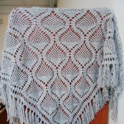 Шаль крючком Ананасы