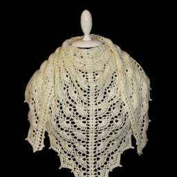 Шаль крючком "Веерочки"