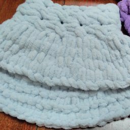 Шапка и воротник из Ализе пуффи