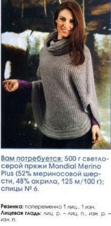 Пончо спицами 0 Пончо спицами 0