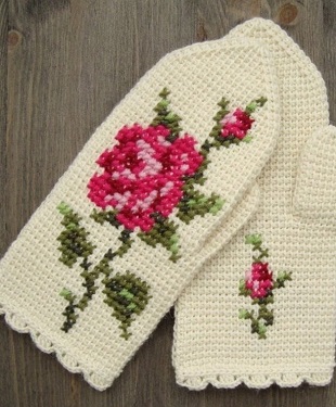 Рукавички крючком