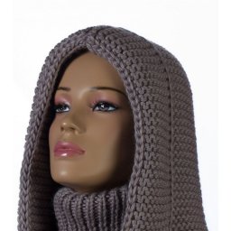 Шапка-капюшон спицами