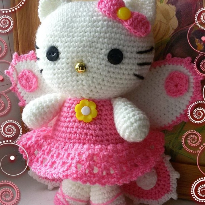Кошечка - бабочка. Игрушка амигуруми крючком от автора - Марины Чучкаловой Кошечка - бабочка. Игрушка амигуруми крючком от автора - Марины Чучкаловой
