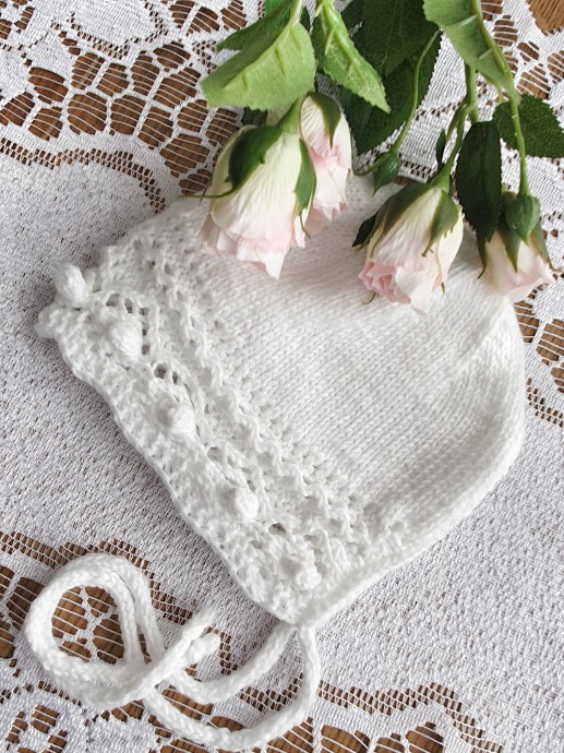 Шапочка -чепчик #bonnet_pearl Шапочка -чепчик #bonnet_pearl