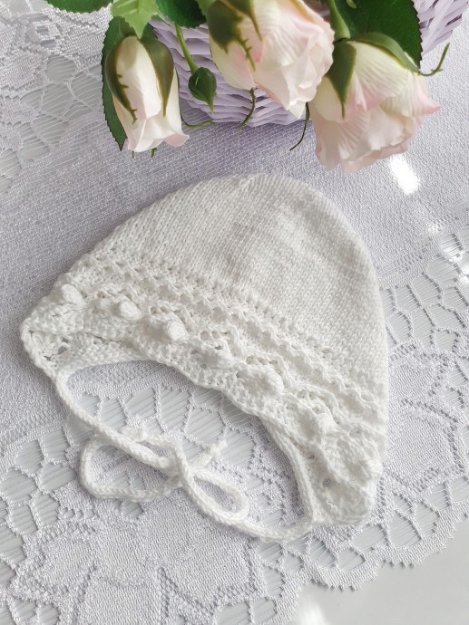 Шапочка -чепчик #bonnet_pearl Шапочка -чепчик #bonnet_pearl
