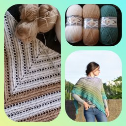 Начала вязать шаль-бактус .Подарю приятельнице на ДР.