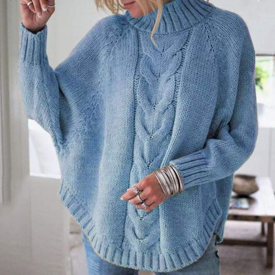 Женский свитер с глубокими линиями реглана